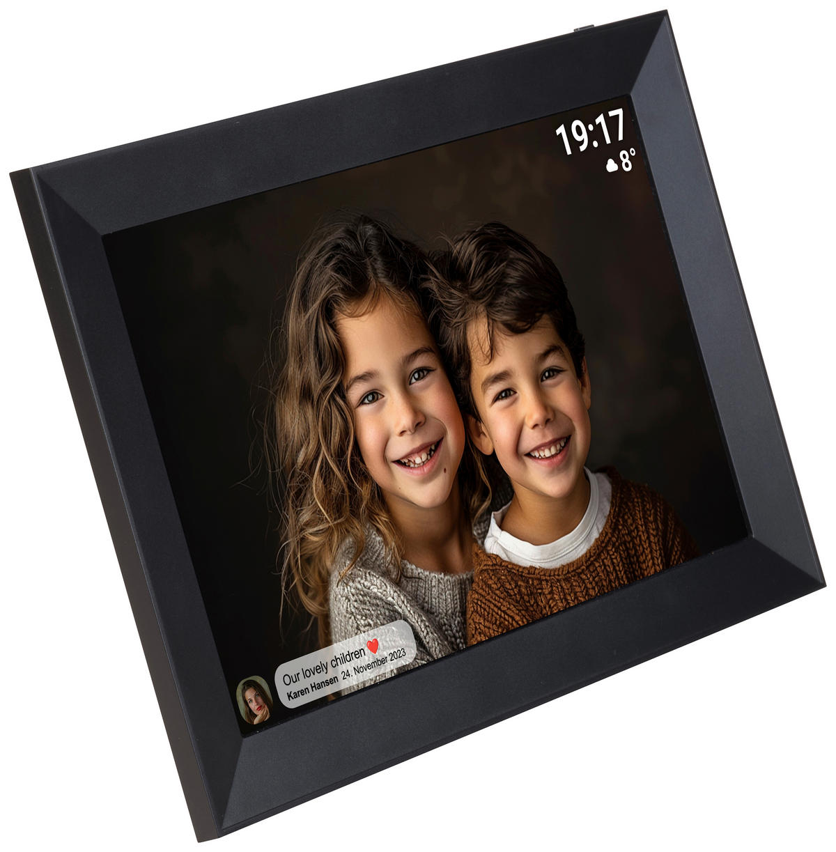 DIGITALER BILDERRAHMEN - Schwarz, Design, Kunststoff (26/18/2,5cm) - DENVER