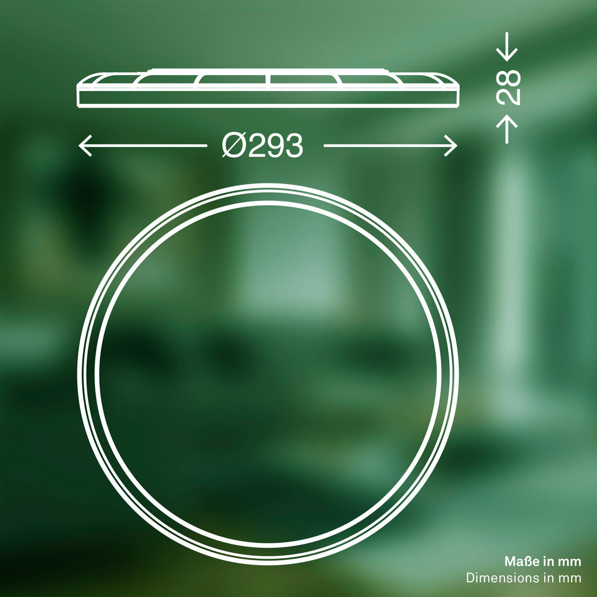 LED-PANEEL Tava A 29,3/2,8 cm   - Weiß, Basics, Kunststoff (29,3/2,8cm)