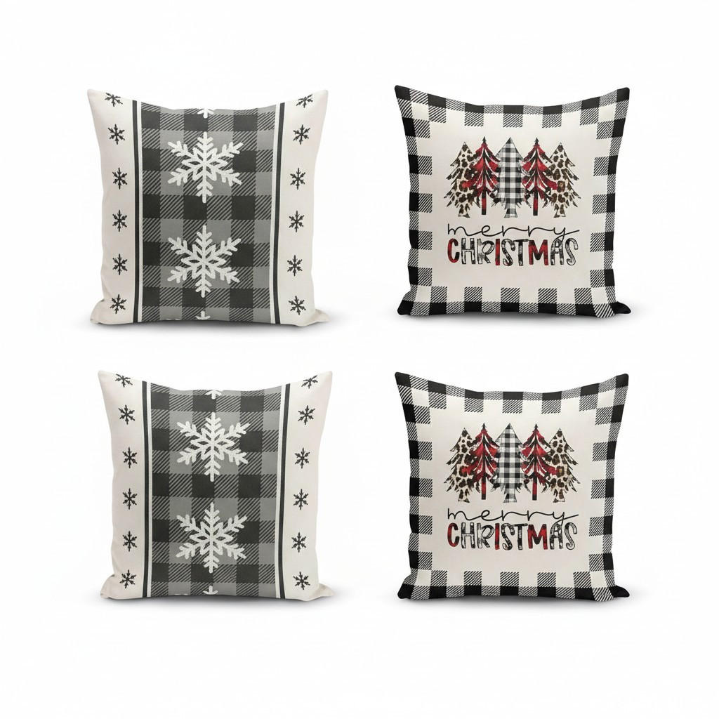 KISSENBEZUG-SET Artfchrst4-67 43/43 cm  - Multicolor, Basics, Textil (43/43cm) - X-Mas