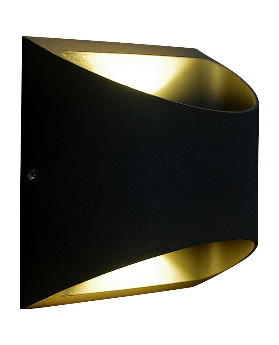 LED-AUßENLEUCHTE 7/13,1/12,3 cm   - Schwarz, Design, Metall (7/13,1/12,3cm)