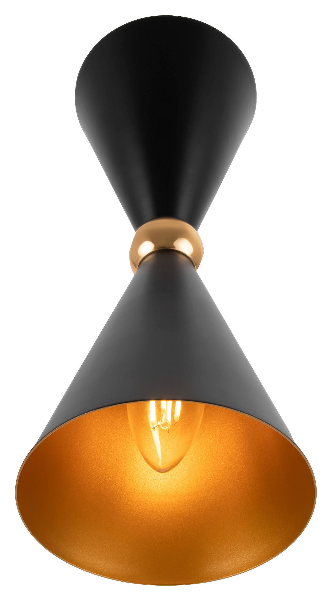 VÄGGLAMPA 18/32/32 cm   - svart/guldfärgad, Trend, metall (18/32/32cm) - MAYTONI