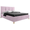 POLSTERBETT Lattenrost, Bettkasten Rosa 140/200 cm  - Buchefarben/Rosa, KONVENTIONELL, Holz/Textil (140/200cm) - Carryhome