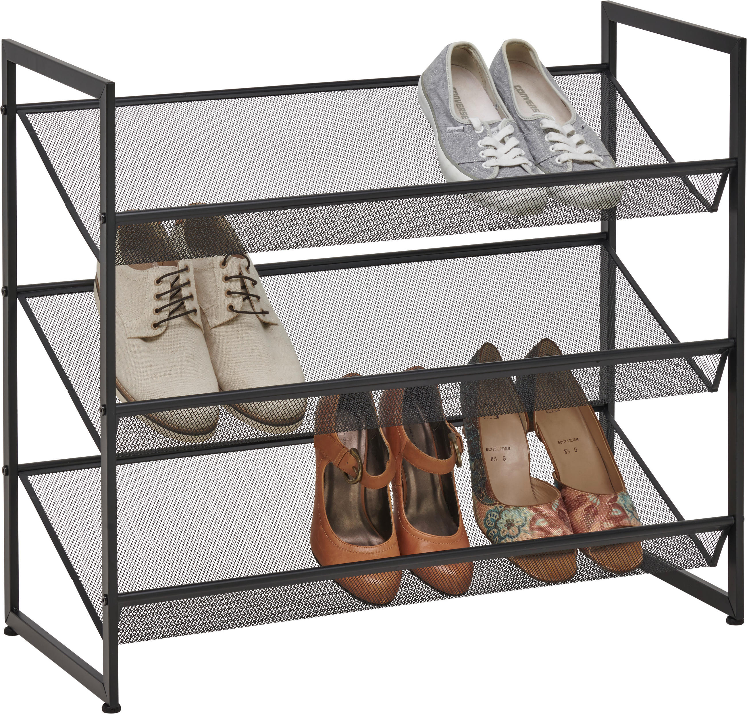 SCHUHREGAL Schwarz  - Schwarz, Basics, Metall (73/60/30cm) - Xora