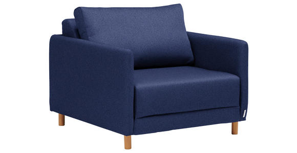 SCHLAFSESSEL in Webstoff Dunkelblau - Naturfarben/Dunkelblau, KONVENTIONELL, Kunststoff/Textil (89/79/94cm) - Cantus