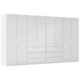 DREHTÜRENSCHRANK 400/223/61 cm,  in Weiß, 8-türig  - Weiß, Basics, Glas/Holzwerkstoff (400/223/61cm) - Novel