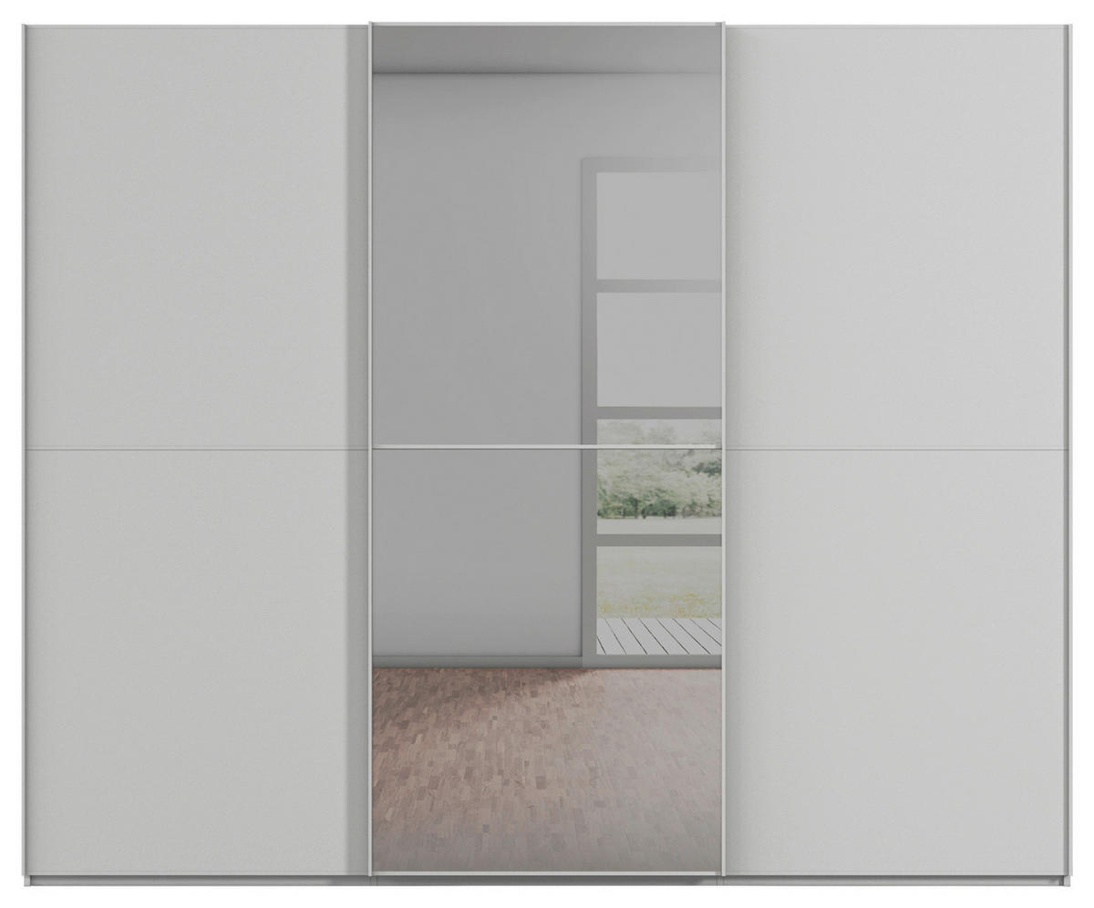 SCHWEBETÜRENSCHRANK in Grau  - Grau, Konventionell, Glas/Holzwerkstoff (271/223/68cm) - Novel