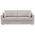SCHLAFSOFA  in Webstoff Hellgrau  - Chromfarben/Hellgrau, KONVENTIONELL, Textil/Metall (208/86/97cm) - Novel