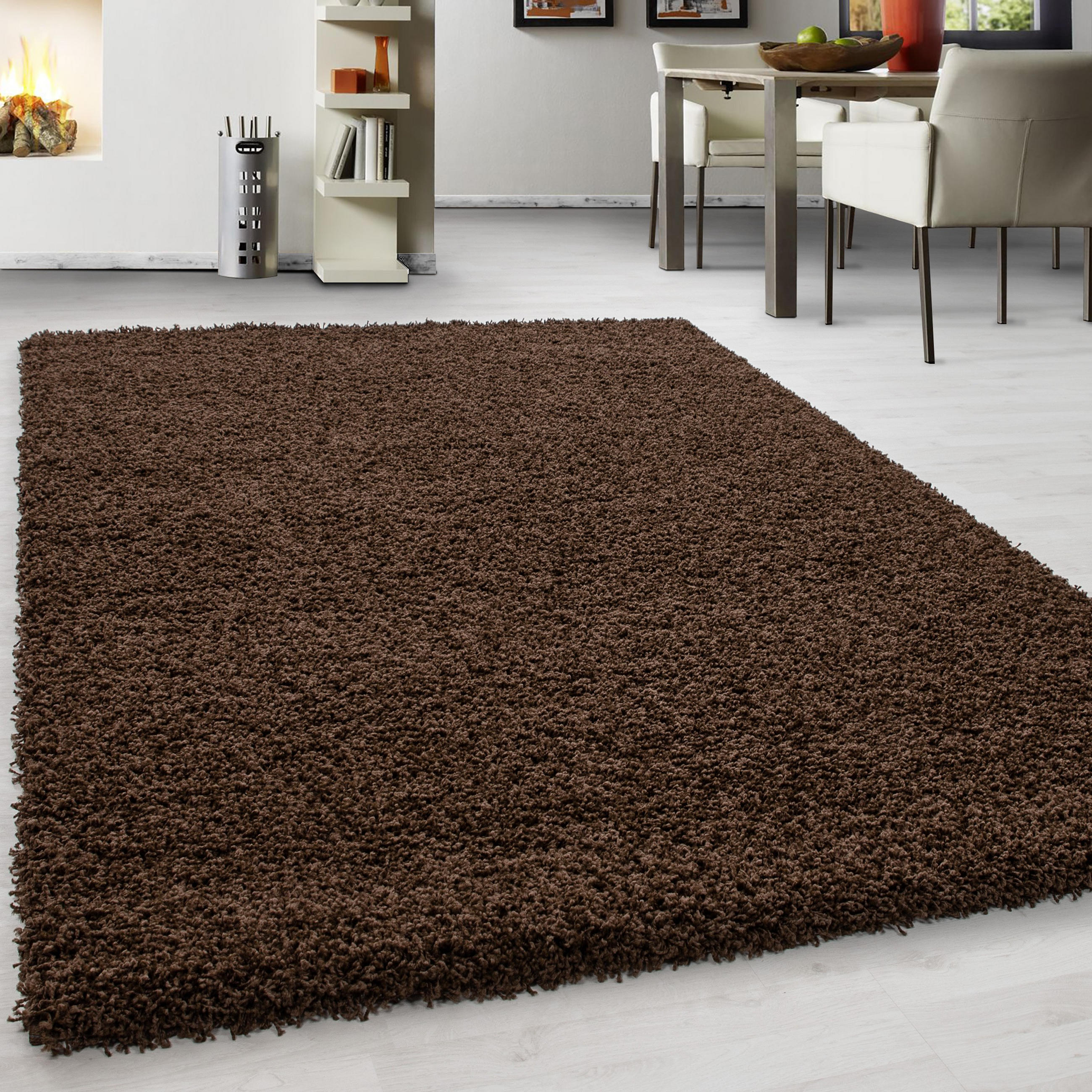 KOBEREC S VYSOKÝM VLASEM, 200/290 cm, hnědá - hnědá, Konvenční, textil (200/290cm) - Novel