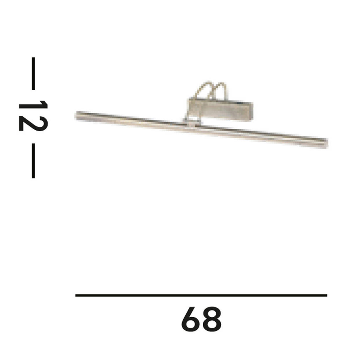 LED-BILDERLEUCHTE 68/12/20 cm   - Messingfarben, KONVENTIONELL, Kunststoff/Metall (68/12/20cm) - Searchlight