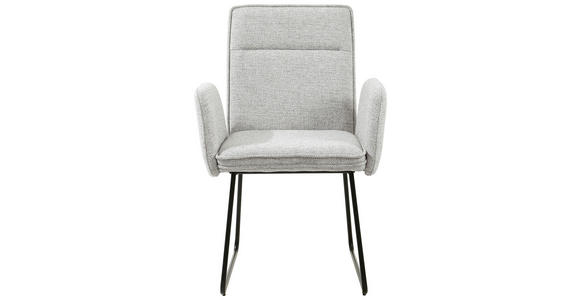 ARMLEHNSTUHL  inklusive Armlehnen Webstoff  - Beige/Schwarz, Design, Textil/Metall (59/87,5/64,5cm) - Carryhome