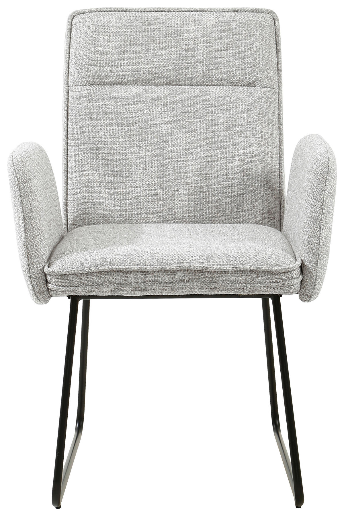 ARMLEHNSTUHL  inklusive Armlehnen Webstoff  - Beige/Schwarz, Design, Textil/Metall (59/87,5/64,5cm) - Carryhome