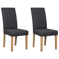 STUHL-SET 2 Stück  in Webstoff  - Dunkelgrau/Schwarz, MODERN, Holz/Textil (47/99,5/60cm) - MID.YOU