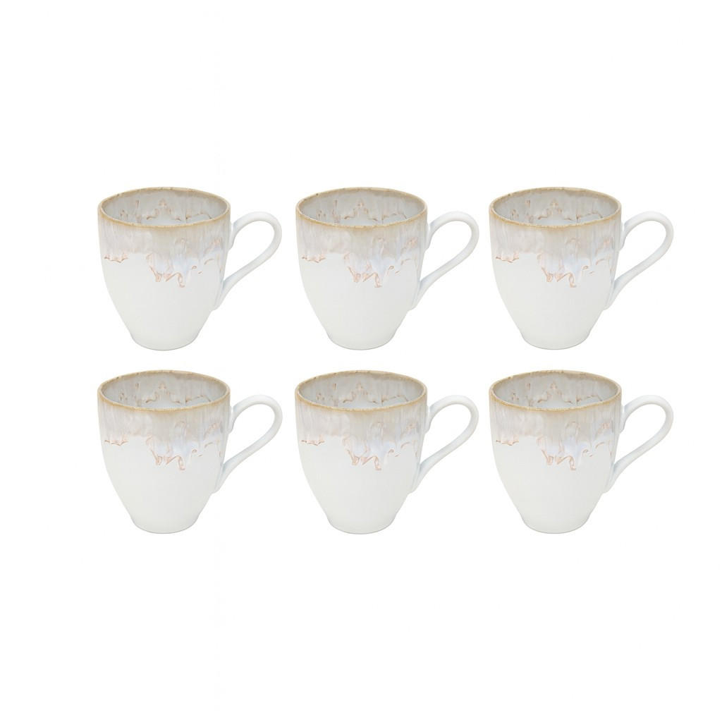 KAFFEEBECHERSET TAORMINA 6-teilig  - Weiß Hochglanz, Basics, Keramik (0.41l) - Costa Nova