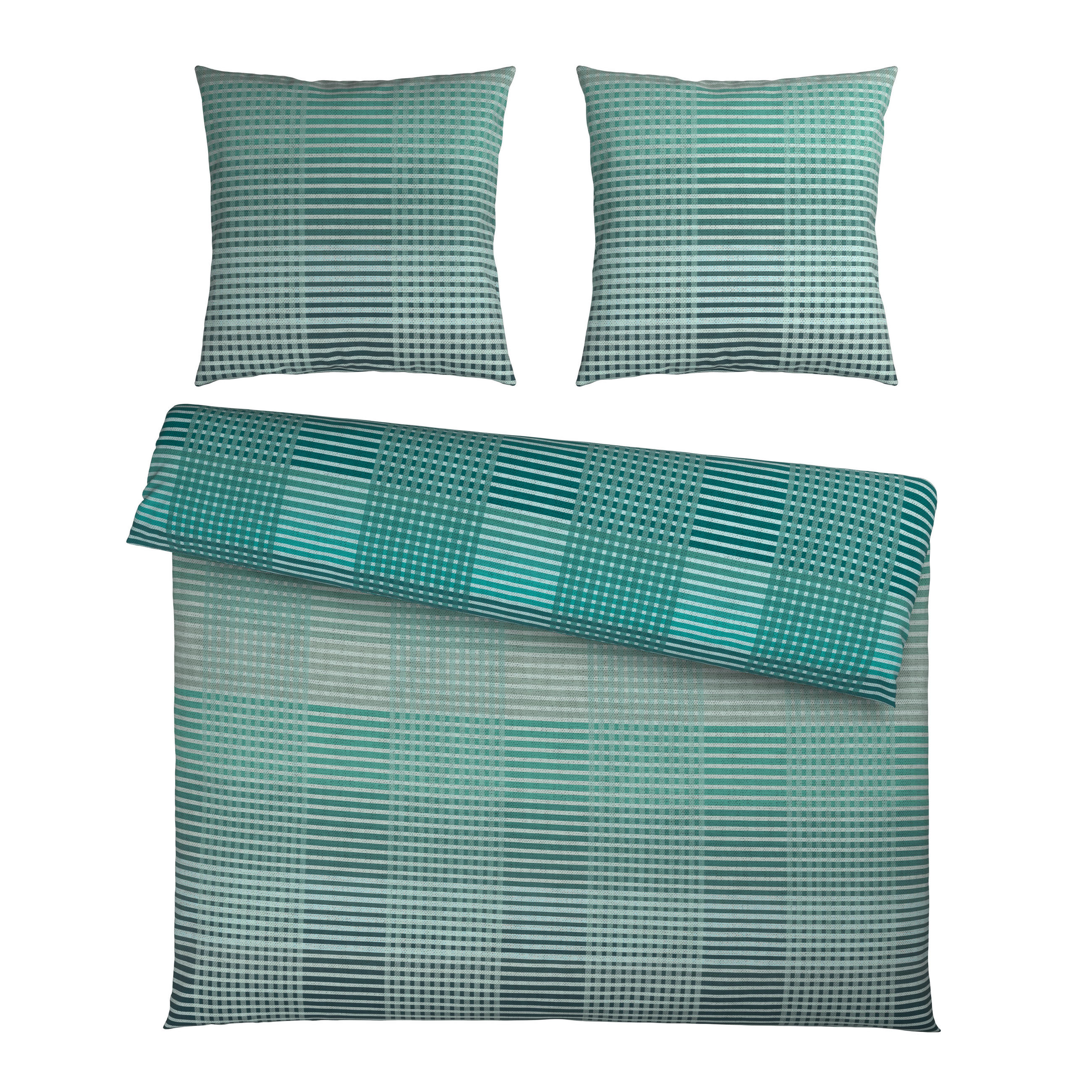 BETTWÄSCHE Flanell 200/200 cm  - Türkis, Textil (200/200cm) - Novel