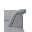 ECKSOFA Hellgrau Chenille  - Chromfarben/Hellgrau, KONVENTIONELL, Kunststoff/Textil (260/205cm) - Carryhome
