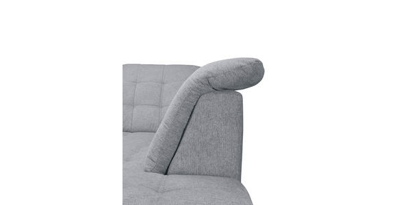 ECKSOFA Hellgrau Chenille  - Chromfarben/Hellgrau, KONVENTIONELL, Kunststoff/Textil (260/205cm) - Carryhome