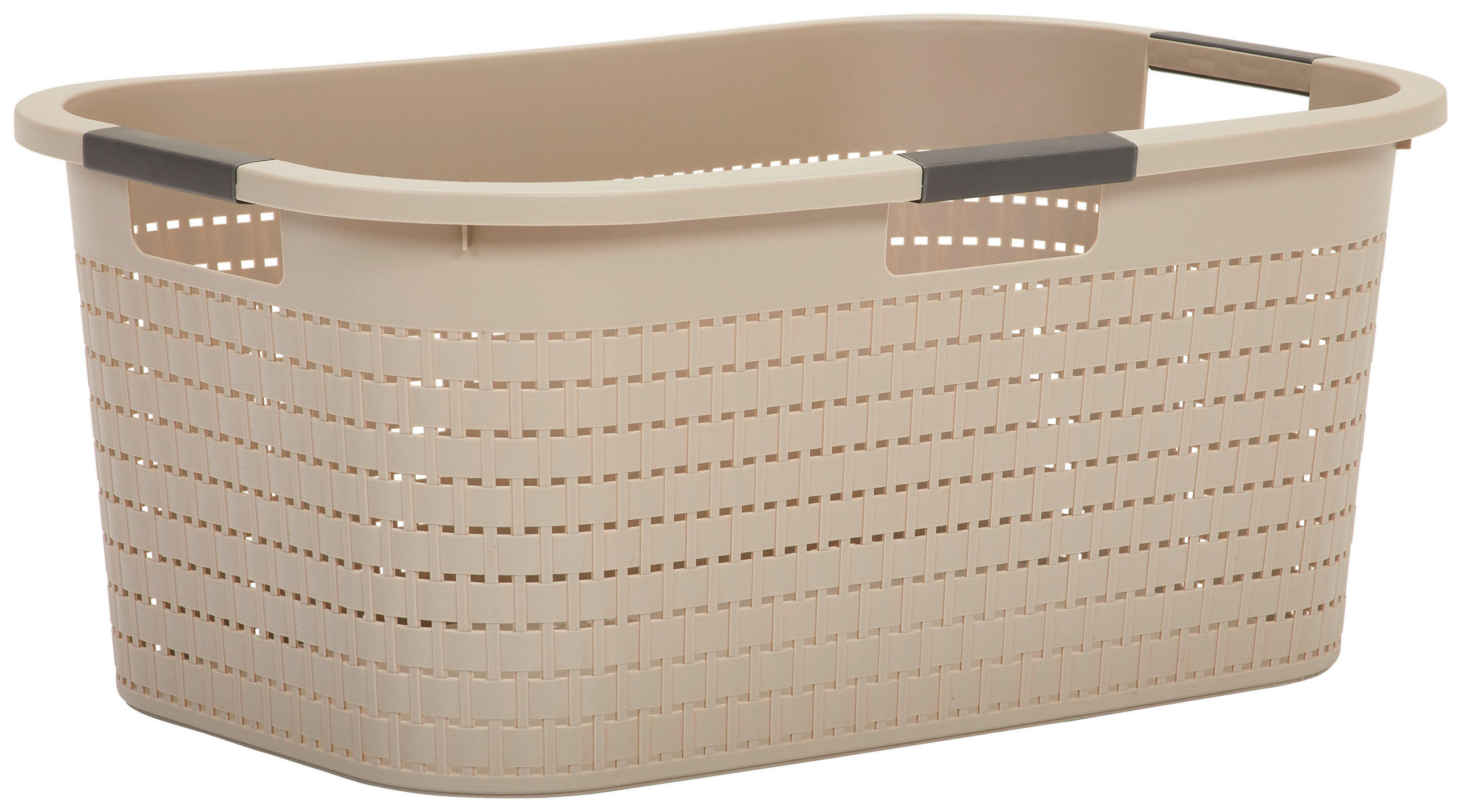 WÄSCHEKORB - Cappuccino, Basics, Kunststoff (58/38,9/25,1cm) - Rotho