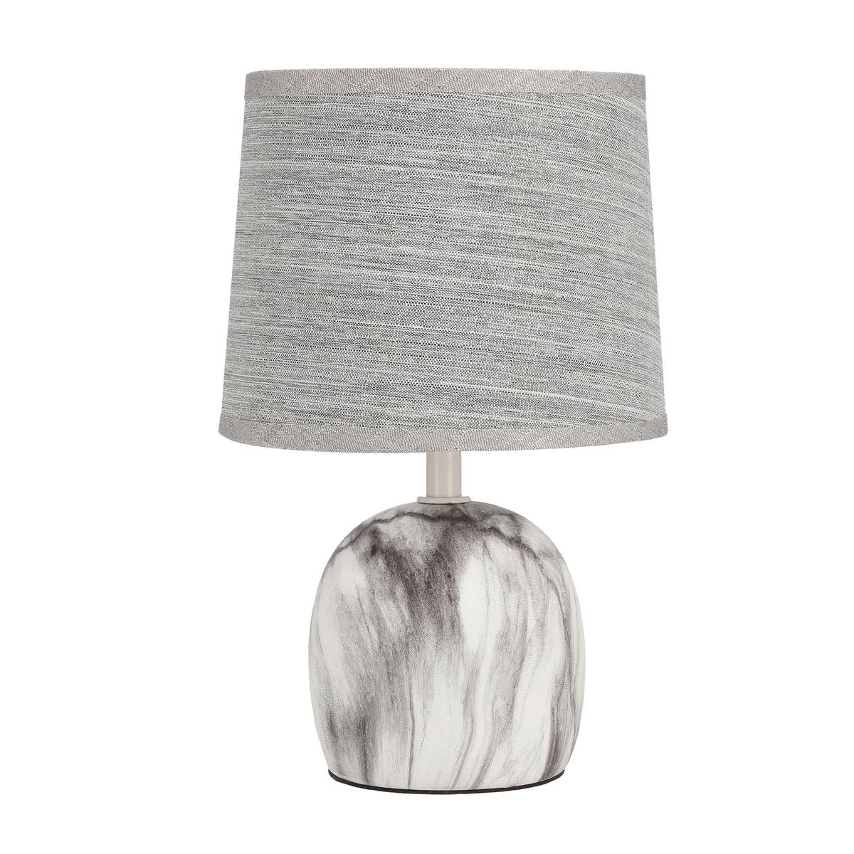 BORDSLAMPA Adelina 16/16/25 cm   - grå, Klassisk, metall/textil (16/16/25cm)