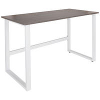 PISALNA MIZA leseni material siva, bela  - siva/bela, Basics, kovina/leseni material (120/60/76cm) - MID.YOU
