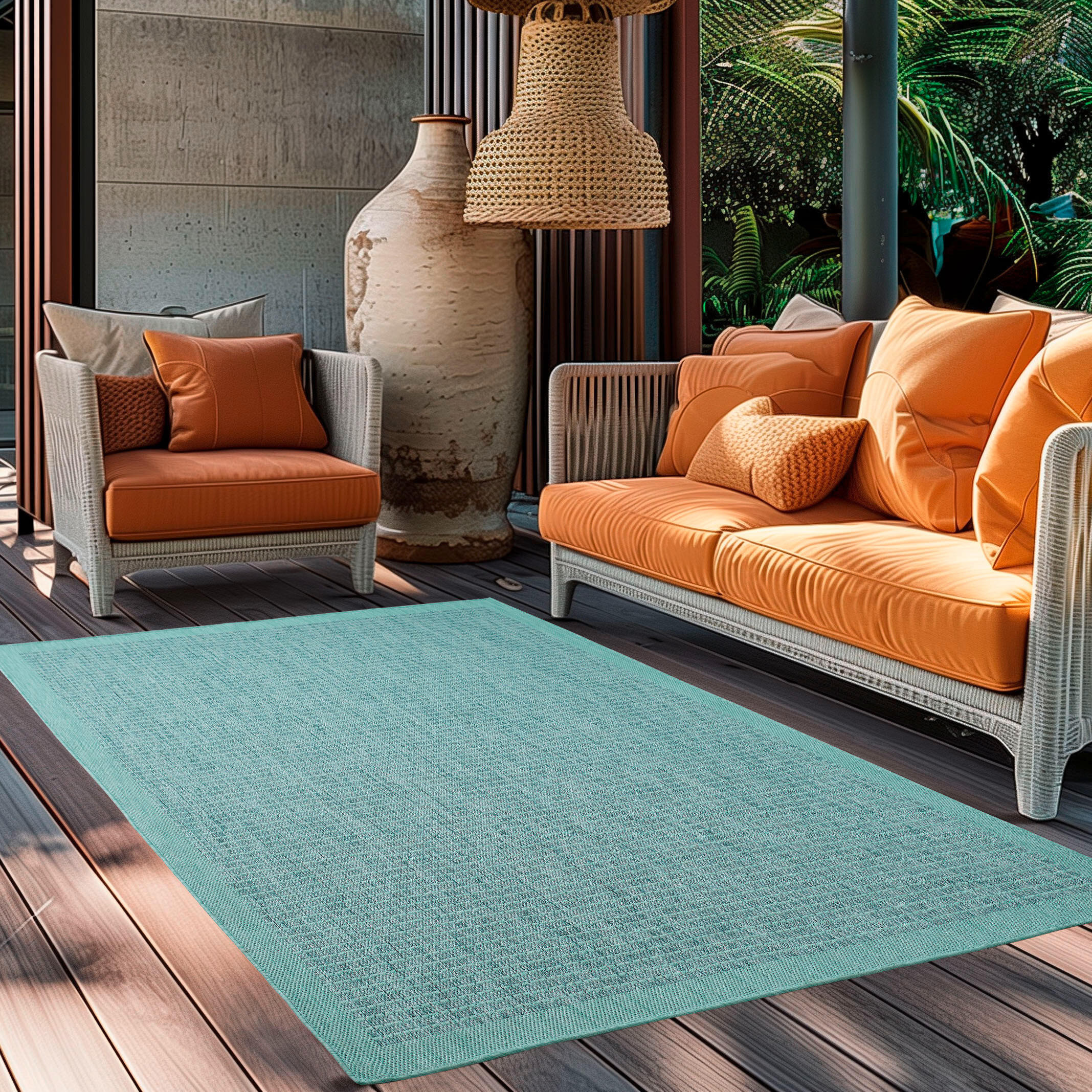 OUTDOORTEPPICH 280/370 cm GIZA Blau  - Blau, Basics, Textil (280/370cm) - Novel