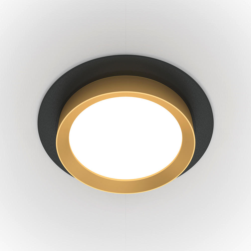 DECKENLEUCHTE 11/5,3 cm   - Goldfarben/Schwarz, MODERN, Kunststoff/Metall (11/5,3cm) - MAYTONI