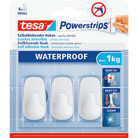 KLEBEHAKEN 3 Stück  in Weiß  - Weiß, Basics, Kunststoff (2,6/12/14cm) - Tesa