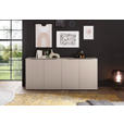 SIDEBOARD  200/87/38 cm  - Kaschmir/Schwarz, Design, Holzwerkstoff/Kunststoff (200/87/38cm) - Voleo
