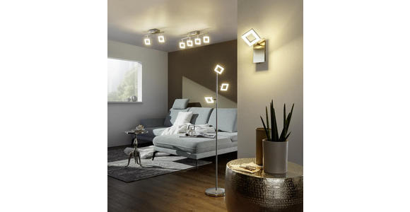 LED-STRAHLER 60,5/8/19 cm - Alufarben/Nickelfarben, Basics, Kunststoff/Metall (60,5/8/19cm) - Novel