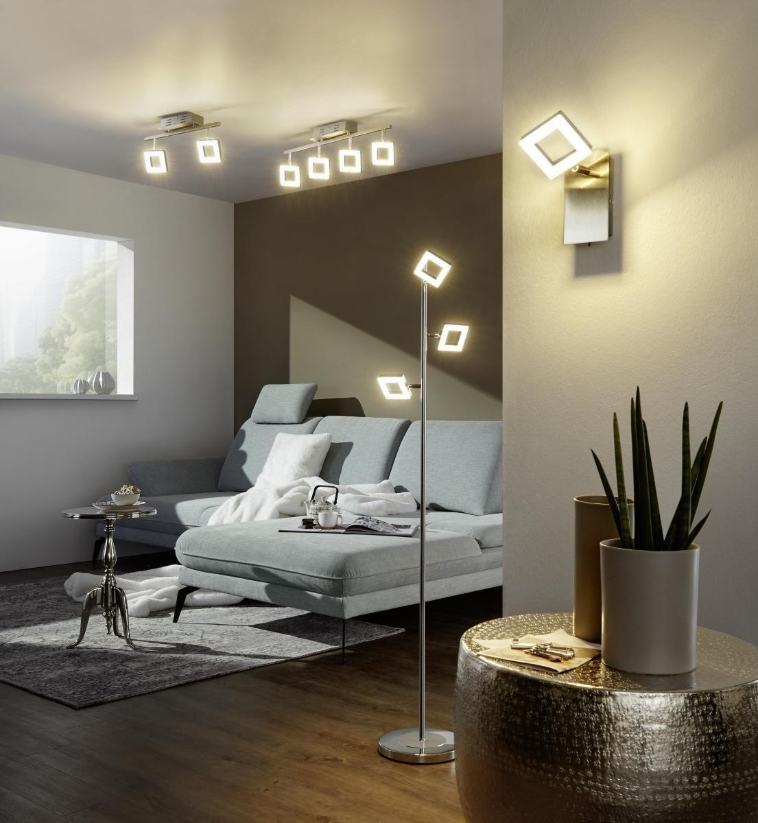 LED-STRAHLER   - Alufarben/Nickelfarben, Basics, Kunststoff/Metall (44,5cm) - Novel