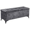 BETTBANK 139/58/50 cm   - Anthrazit/Schwarz, Konventionell, Kunststoff/Textil (139/58/50cm) - Modante