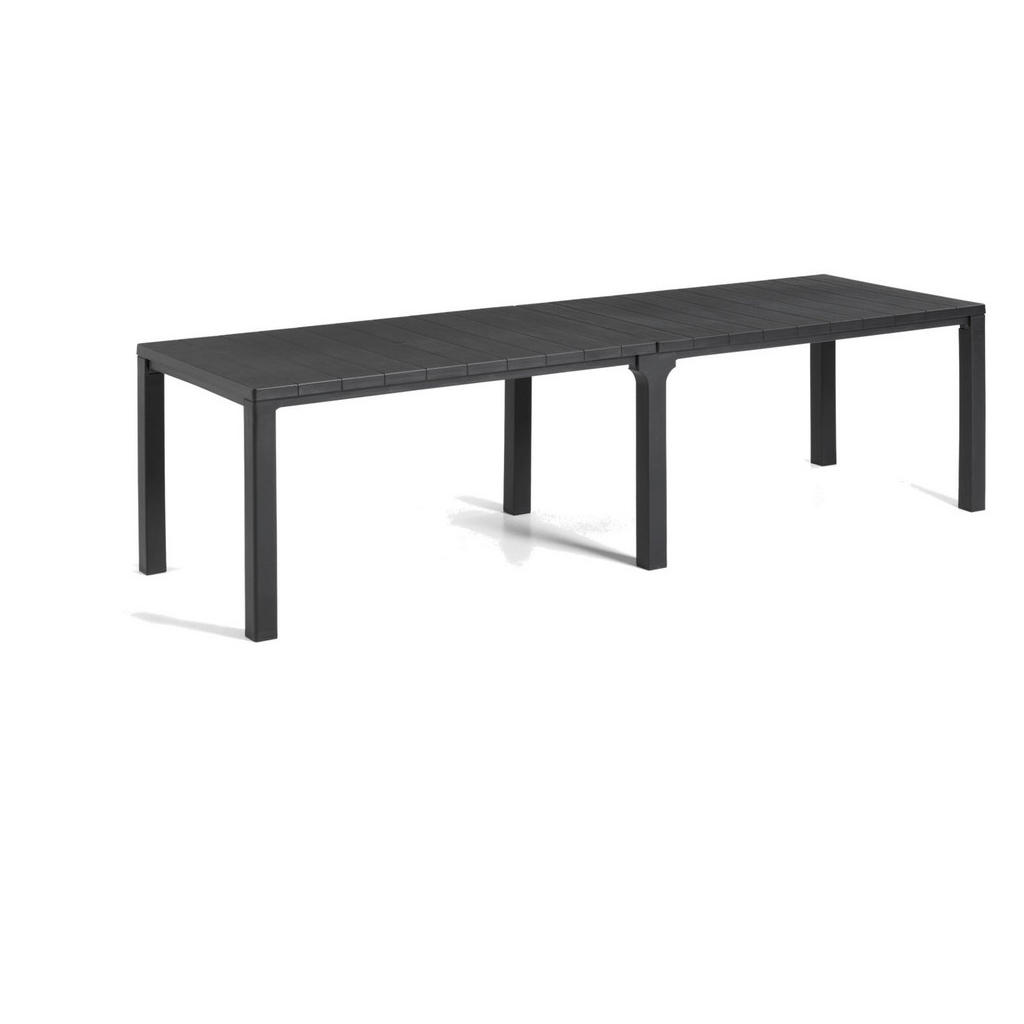 Thumbnail - Keter Gartentisch, Graphit, Kunststoff, rechteckig, eckig, 292.9x75x89.4 cm, Schirmloch, UV-beständig, wetterfest, Garte...