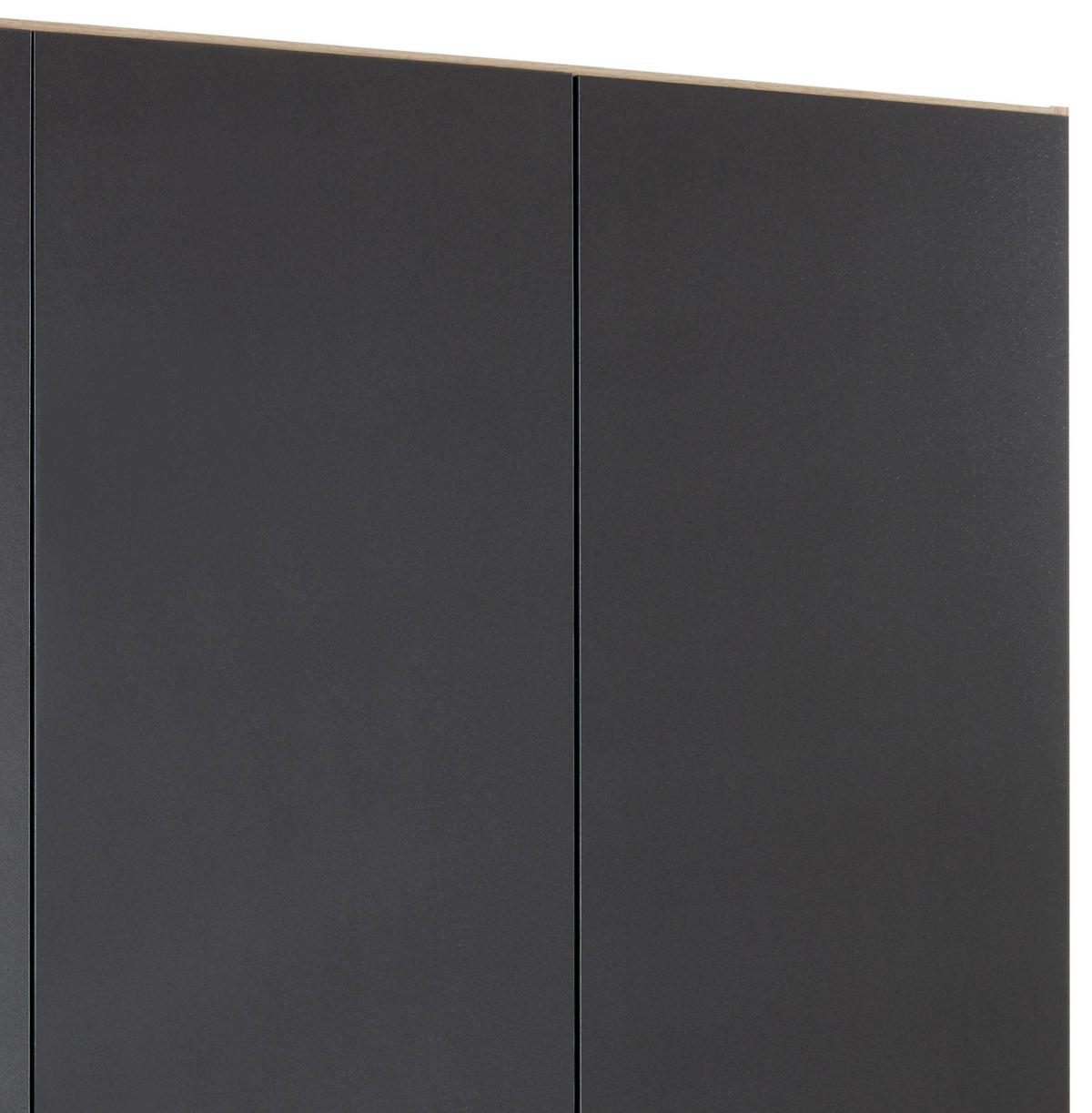KLEIDERSCHRANK in Dunkelgrau, Eiche Artisan  - Dunkelgrau/Silberfarben, Design, Holzwerkstoff/Kunststoff (136/197/54cm) - Carryhome