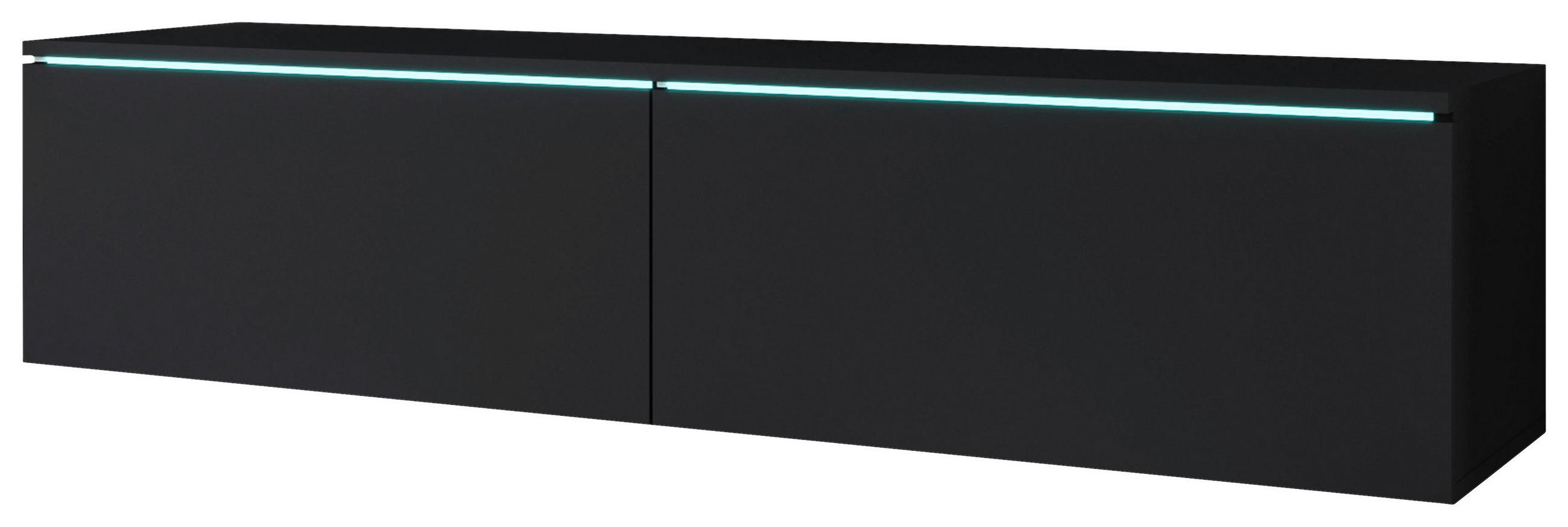 LOWBOARD D140  in 140/30/33 cm  - Schwarz/Graphitfarben, Basics, Holzwerkstoff/Kunststoff (140/30/33cm) - P & B