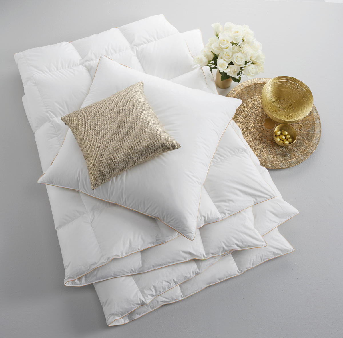 3-KAMMER-KISSEN  Golden Glow  80/80 cm       - Basics, Textil (80/80cm) - Centa-Star