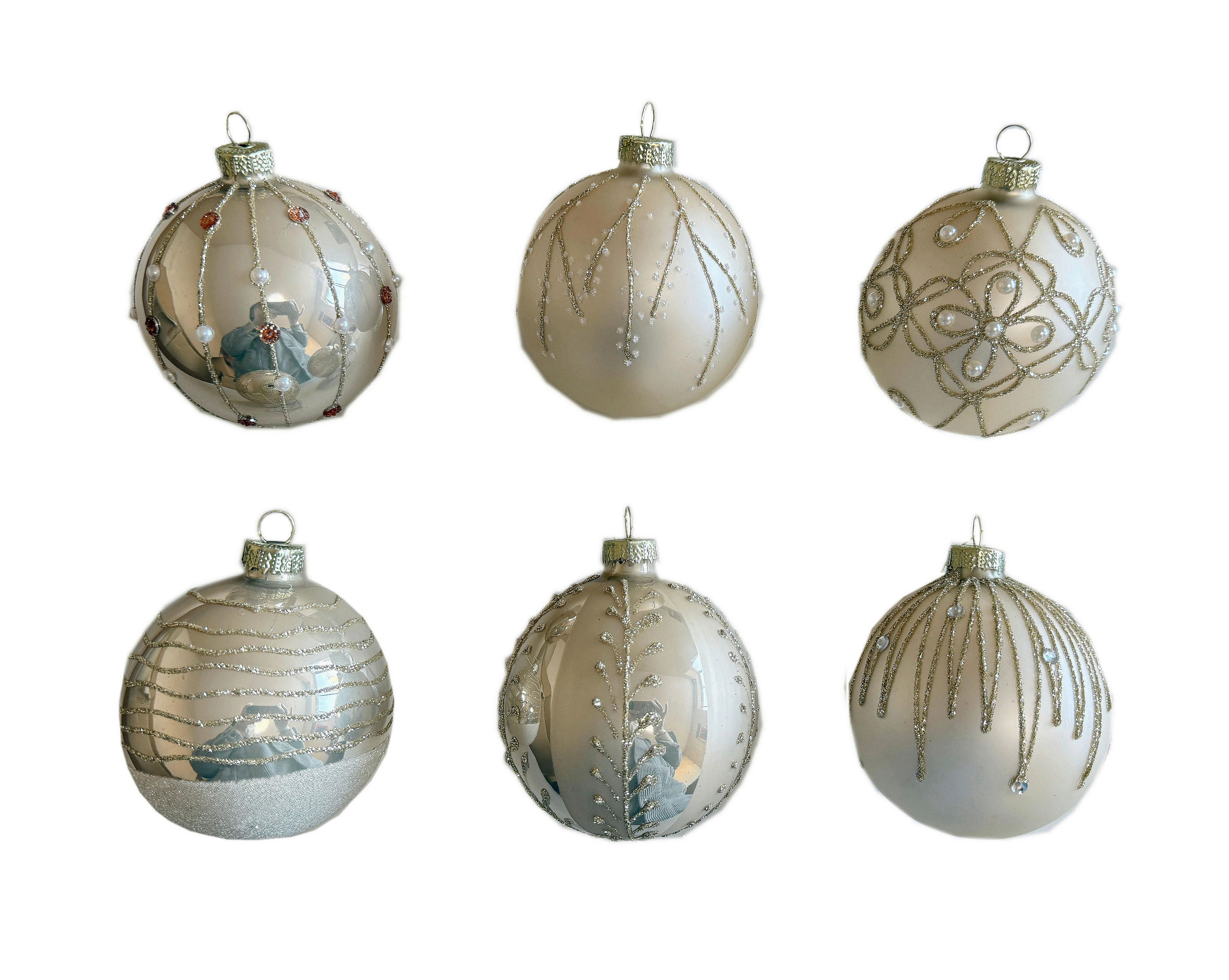 KARÁCSONYFAGÖMB - Pezsgő/aranyszínű, Lifestyle, műanyag/üveg (10cm) - X-Mas