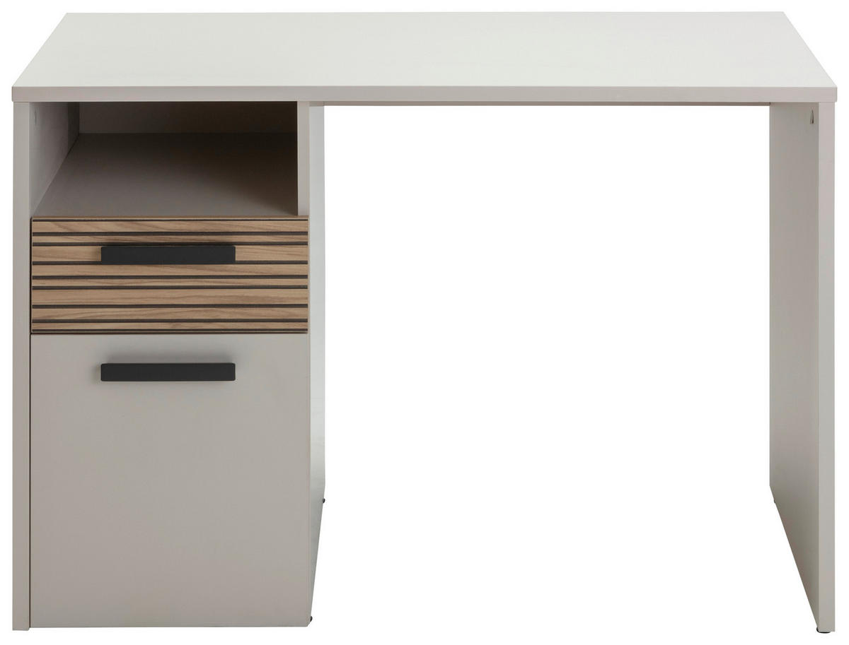 MLADINSKA PISALNA MIZA leseni material bež, barve hrasta  - temno siva/barve hrasta, Moderno, kovina/leseni material (110/60cm) - Xora