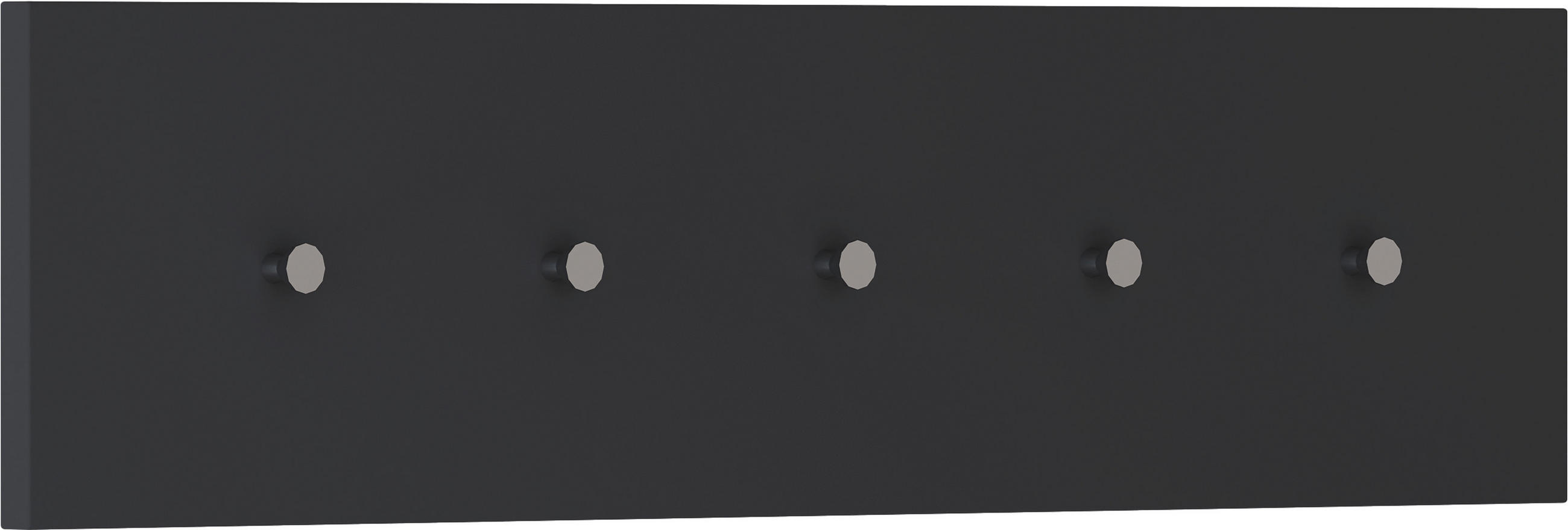 HAKENLEISTE  in Anthrazit  - Anthrazit, Design, Holzwerkstoff/Metall (100/25/5cm) - Moderano