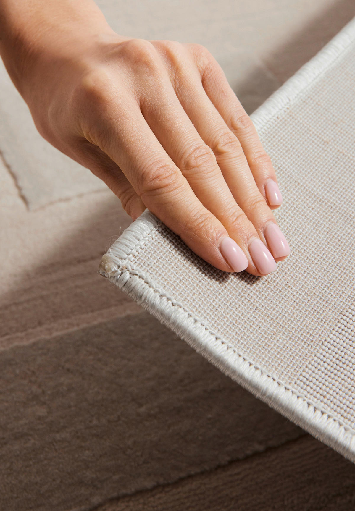 WEBTEPPICH 160/235 cm Perles Creme, Beige rechteckig  - Beige/Creme, Design, Kunststoff (160/235cm) - Elle Decoration