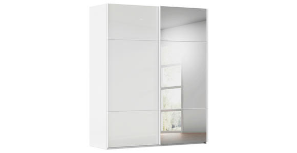 SCHWEBETÜRENSCHRANK 181/223/68 cm 2-türig Weiß - Weiß, KONVENTIONELL, Glas/Holzwerkstoff (181/223/68cm) - Novel