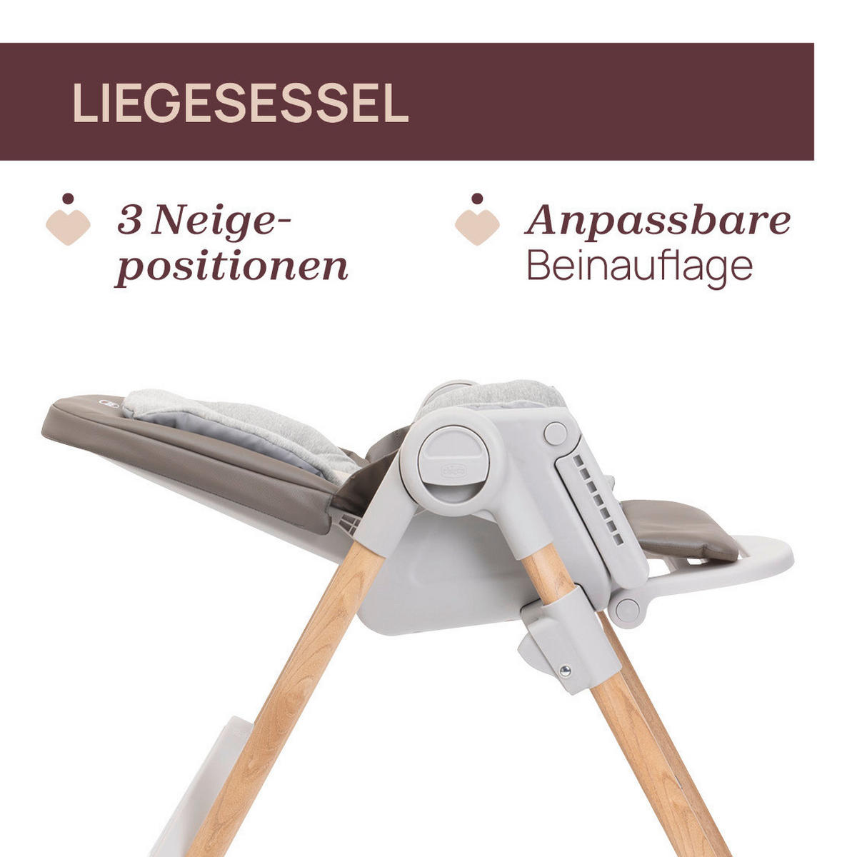 HOCHSTUHL Polly Armonia Grauweiß, Beige, Naturfarben Scandinavian  - Beige/Grauweiß, Basics, Kunststoff (57/79-104/90cm) - Chicco