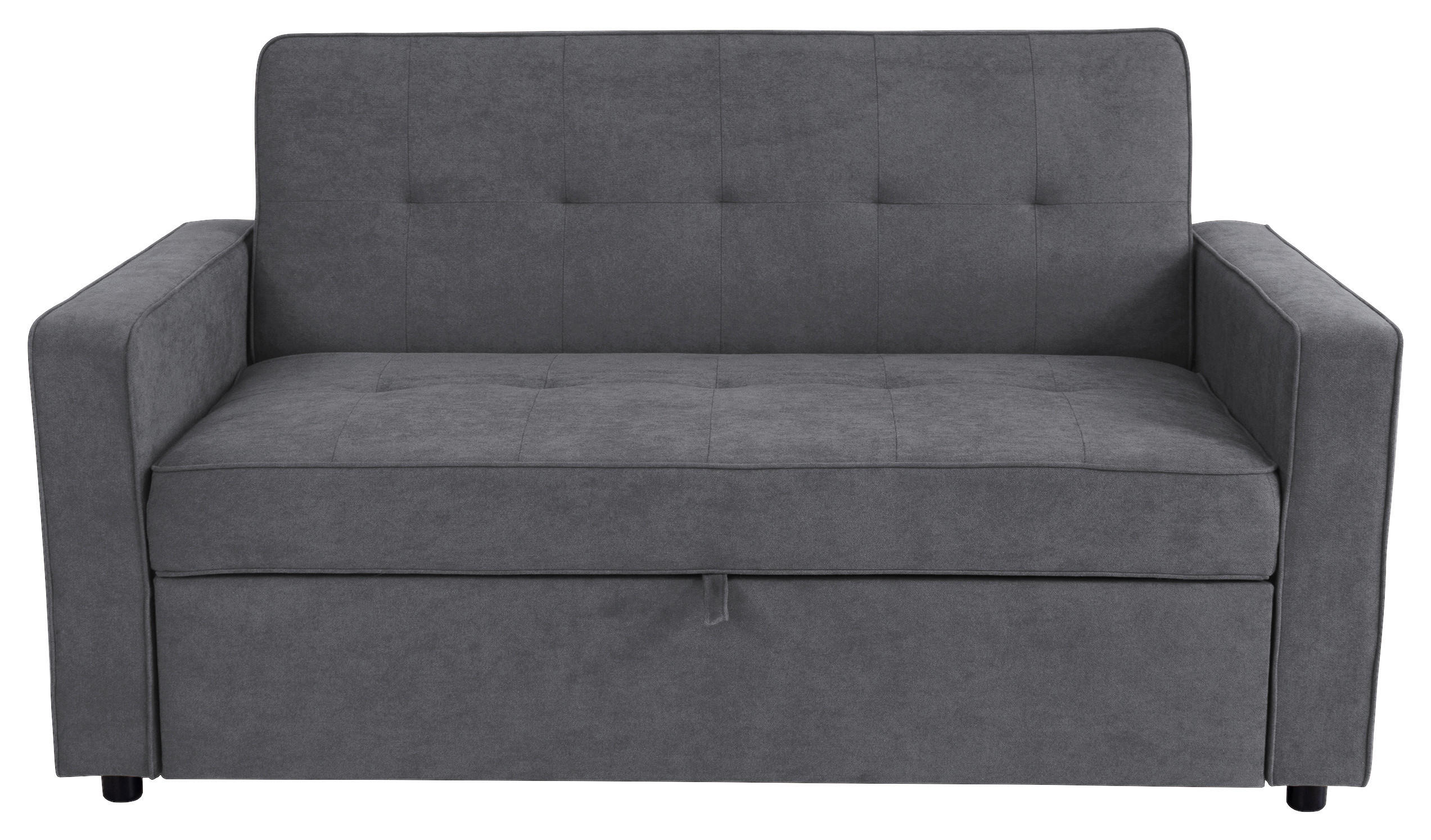 SCHLAFSOFA Flachgewebe Dunkelgrau  - Dunkelgrau, Trend, Textil (162/90/89cm) - Livetastic