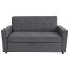 SCHLAFSOFA Flachgewebe Dunkelgrau  - Dunkelgrau, Trend, Textil (162/90/89cm) - Livetastic