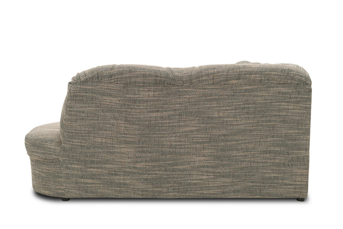 ECKSOFA Grau, Weiß Webstoff  - Schwarz/Weiß, KONVENTIONELL, Kunststoff/Textil (243/180cm) - MID.YOU