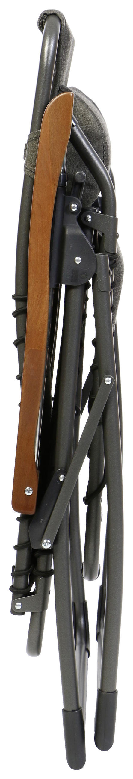 GARTEN-RELAXSESSEL 67/120/70 cm  - Anthrazit/Dunkelbraun, Basics, Holz/Textil (67/120/70cm)