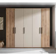 DREHTÜRENSCHRANK  in Eichefarben, Kaschmir  - Kaschmir/Eichefarben, Design, Holzwerkstoff/Metall (250,8/227,7/60cm) - Xora