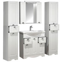 BADRUM 140 cm  - vit/silver, Modern, metall/trämaterial (140cm) - MID.YOU