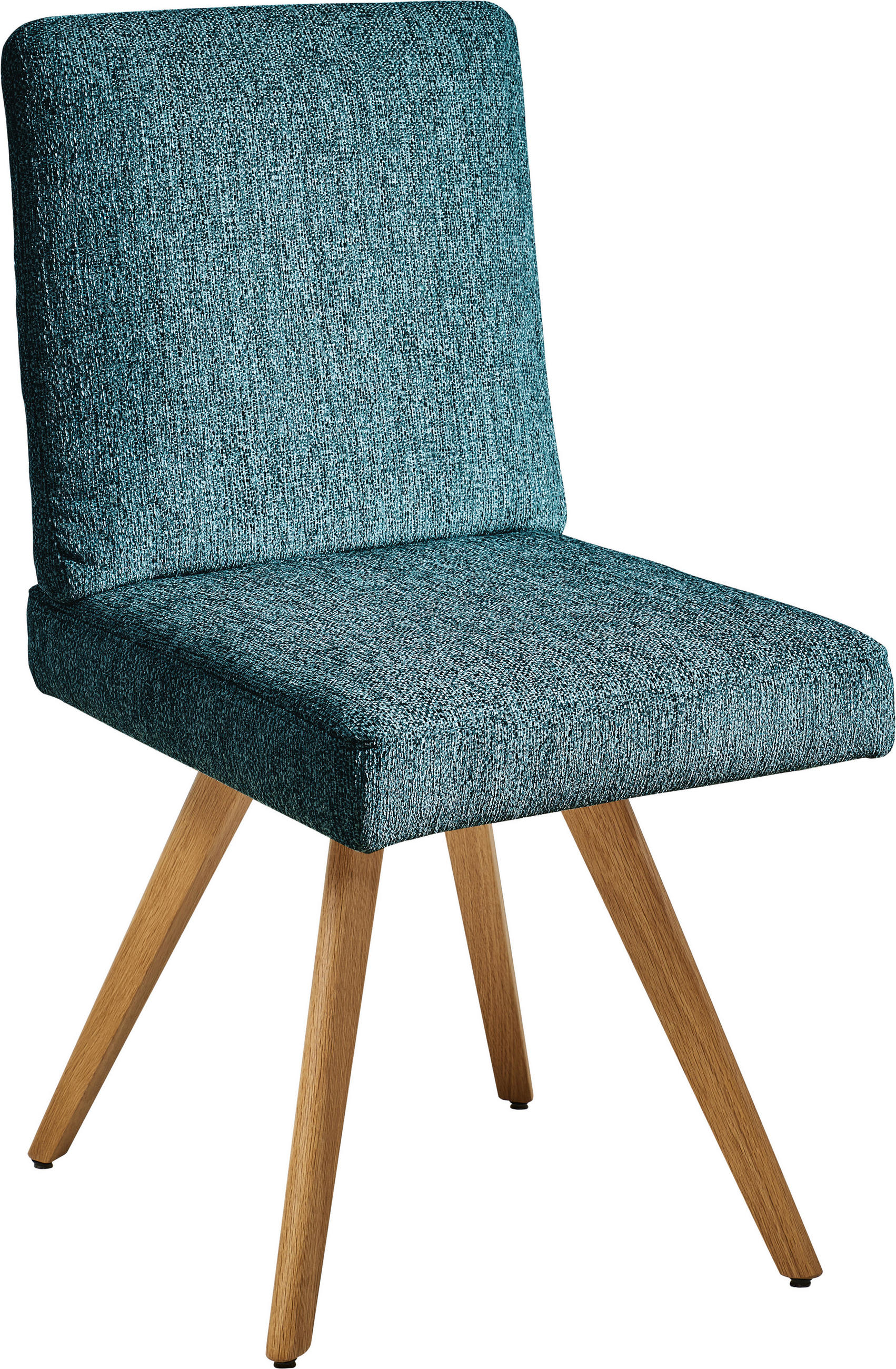 STUHL  in Flachgewebe Holz, Textil  - Eichefarben/Hellblau, Design, Holz/Textil (46/94/58cm) - Dieter Knoll