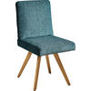 STUHL  in Flachgewebe Holz, Textil  - Eichefarben/Hellblau, Design, Holz/Textil (46/94/58cm) - Dieter Knoll
