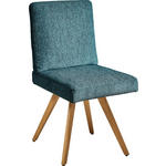 STUHL  in Flachgewebe Holz, Textil  - Eichefarben/Hellblau, Design, Holz/Textil (46/94/58cm) - Dieter Knoll