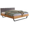 BETT 140/200 cm  in Anthrazit, Buchefarben  - Anthrazit/Buchefarben, KONVENTIONELL, Holz/Metall (140/200cm) - Hasena